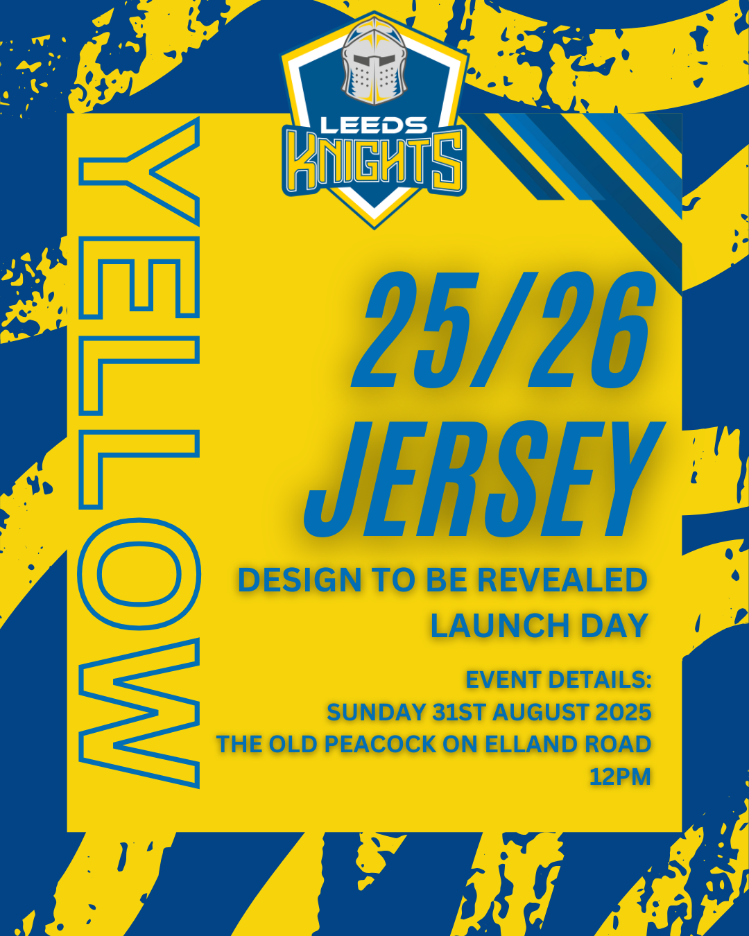 PRE-ORDER Leeds Knights 25/26 Jersey (YELLOW)