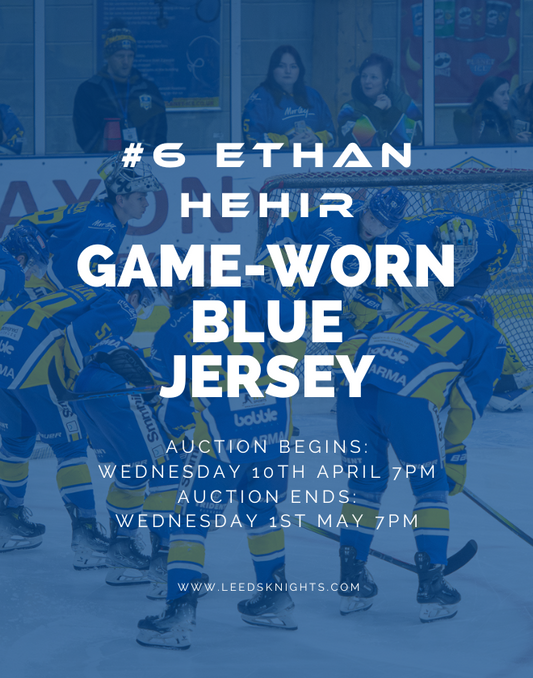 #6 Ethan Hehir Game-Worn Blue Jersey