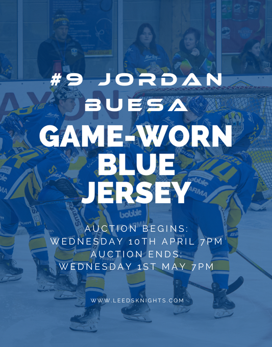 #9 Jordan Buesa Game-Worn Blue Jersey