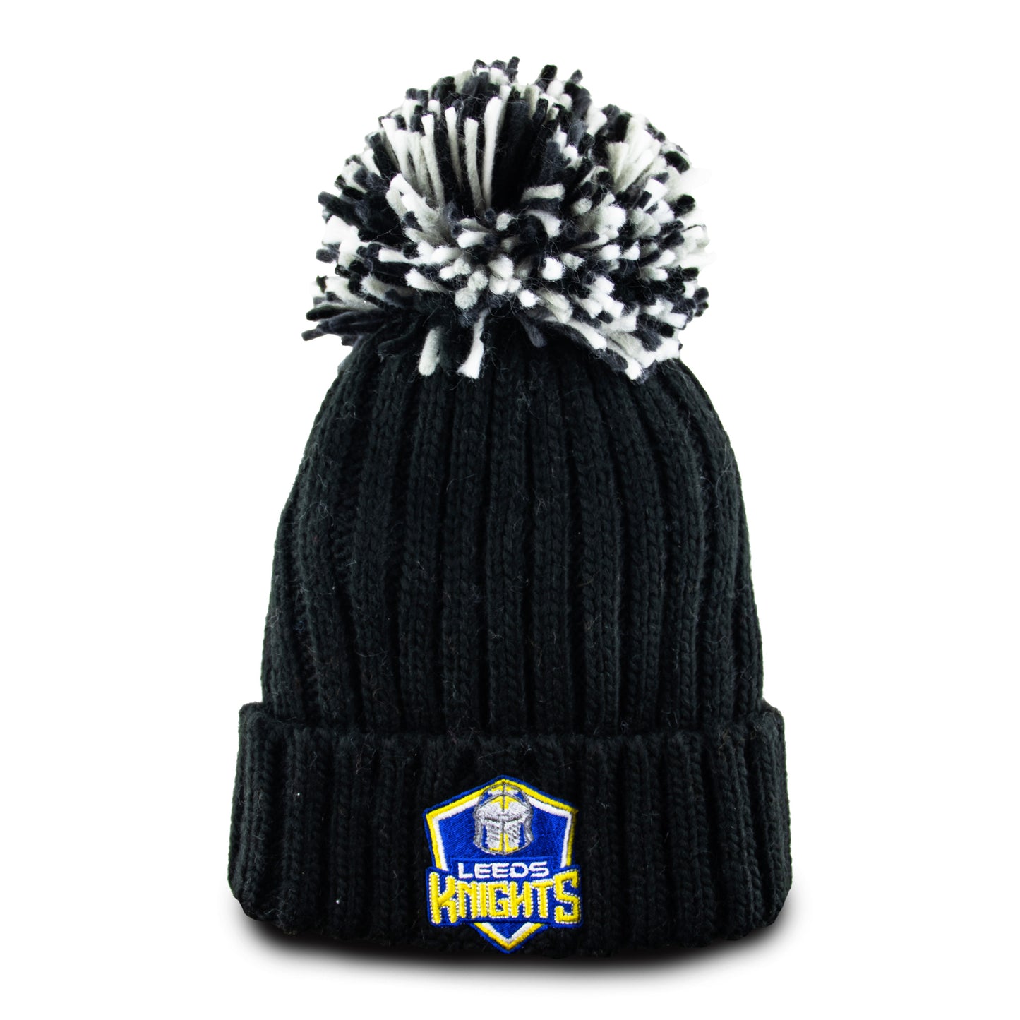 Leeds Knights Black Bobble Hat